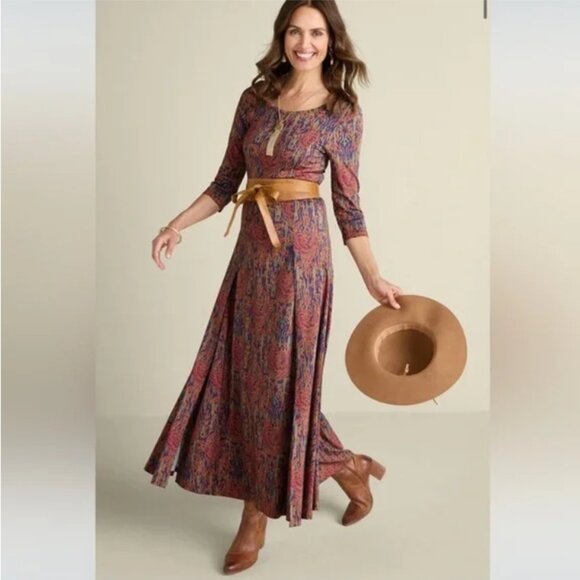 SOFT SURROUNDINGS ALCOTT MAXI DRESS MEDIUM - Picture 2 of 9